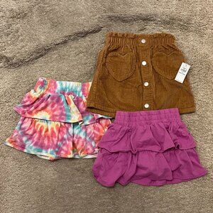 NWT Old Navy Corduroy Skirt 3T, Garanimals Skorts 3T Bundle